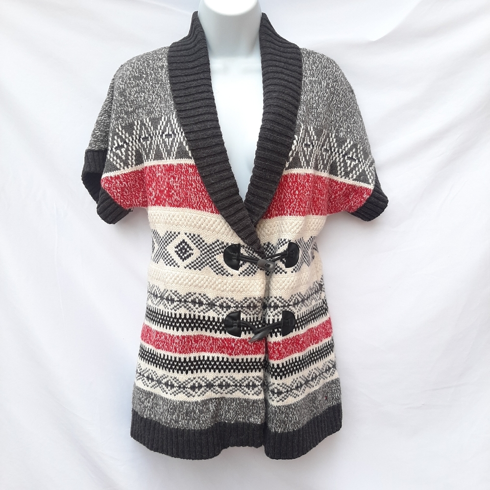 TOMMY HILFIGER Fair Isle Short Sleeve Cardigan